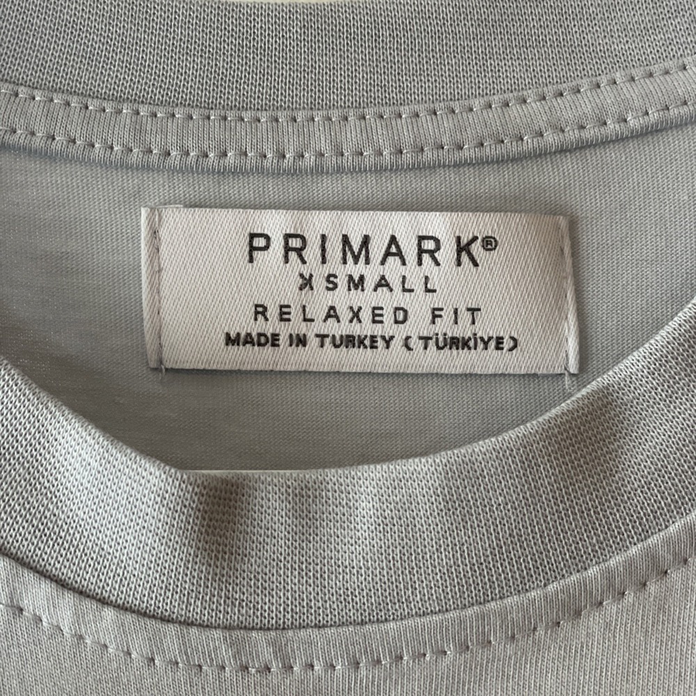 Primark T-Shirt Men's X-Small Relaxed Fit Light Blue 100% Cotton NWOT - Picture 5 of 14